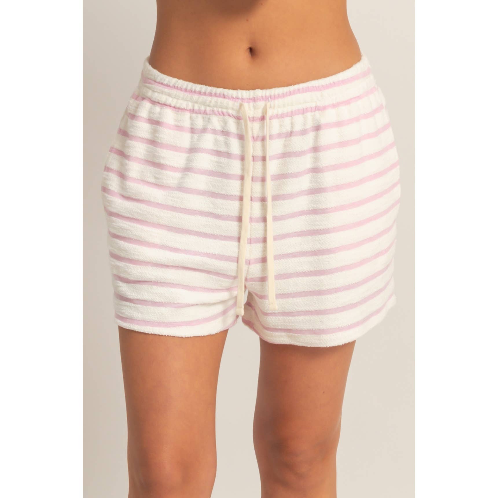 Striped Drawstring Waist Shorts