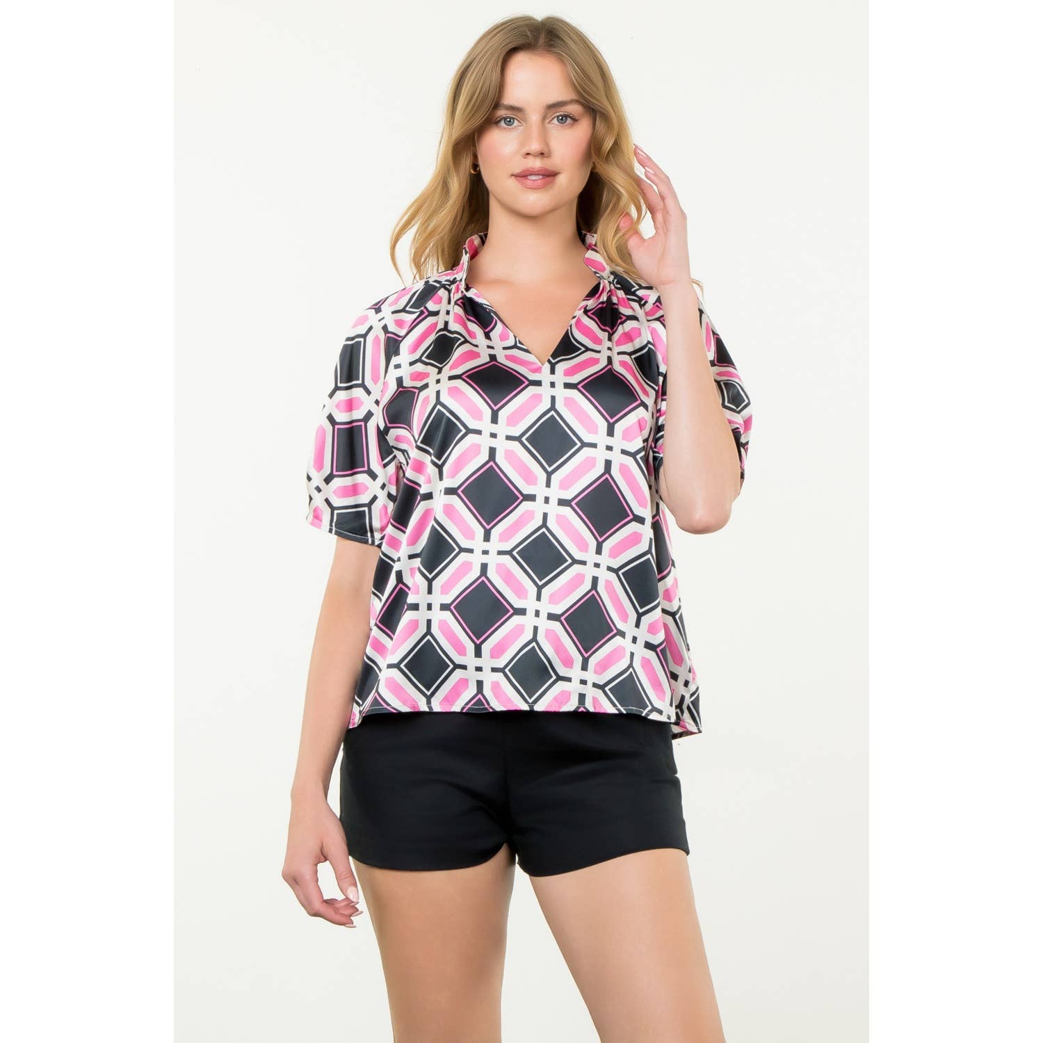 Short Sleeve Print Top