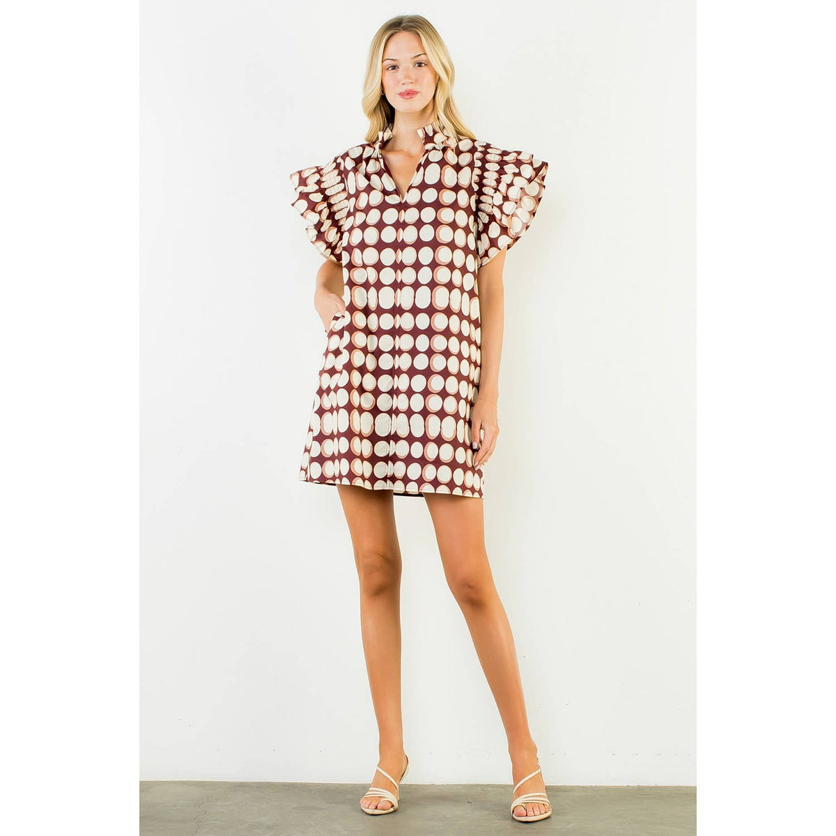 Geometric Pattern Short Dress