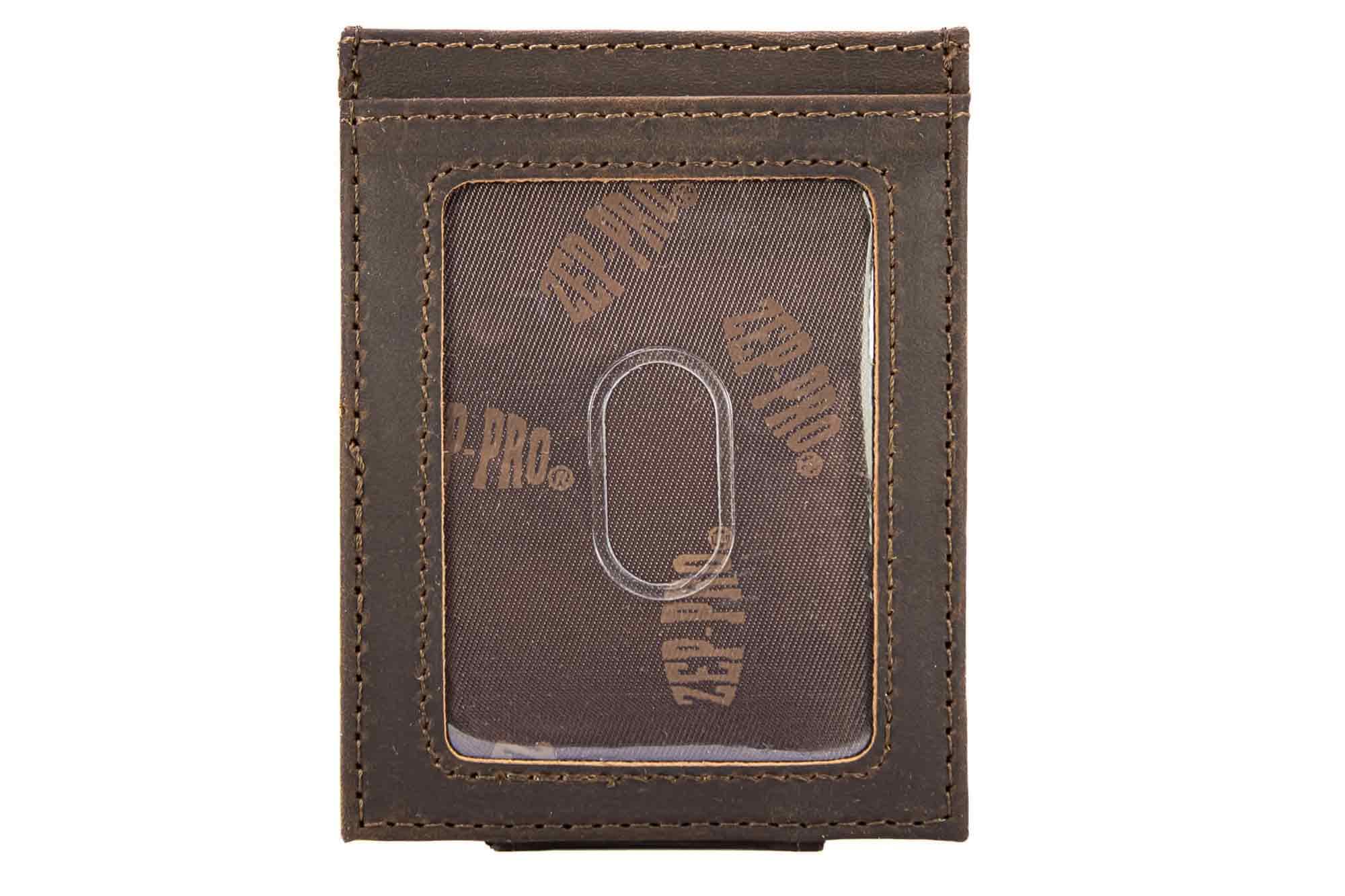 Ole Miss Rebels Men's  Magnetic Front Pocket Leather Wallet.