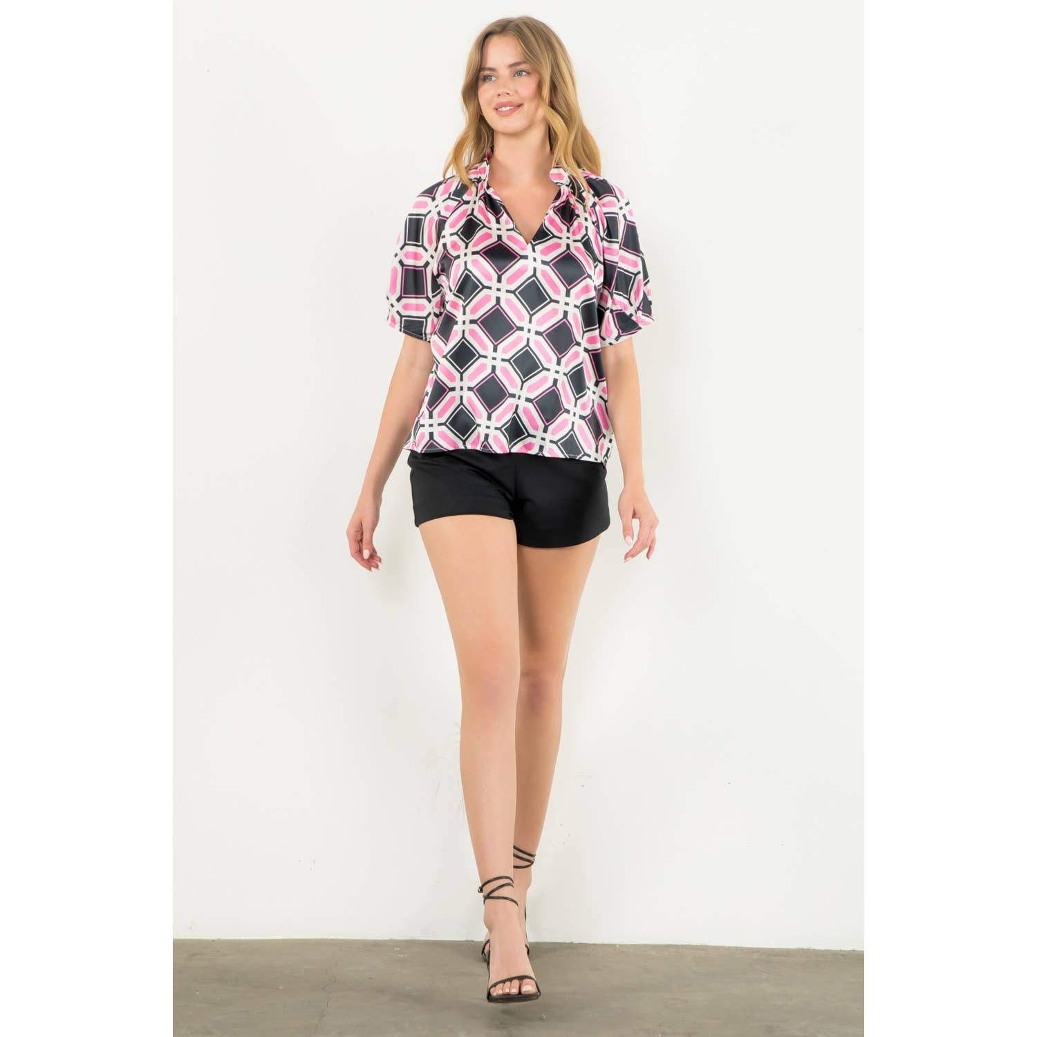 Short Sleeve Print Top