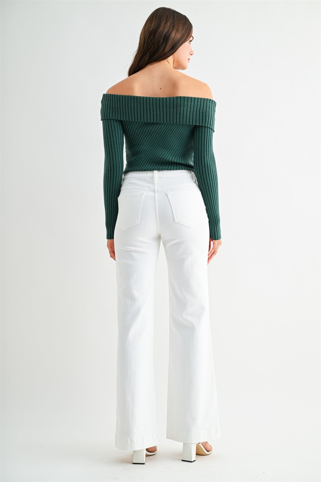 High-rise Wide Patch Pocket Trouser Hem