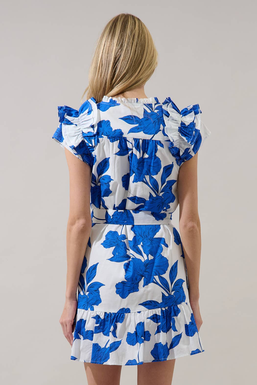 Gemmi Floral Ivona Ruffle Mini Dress
