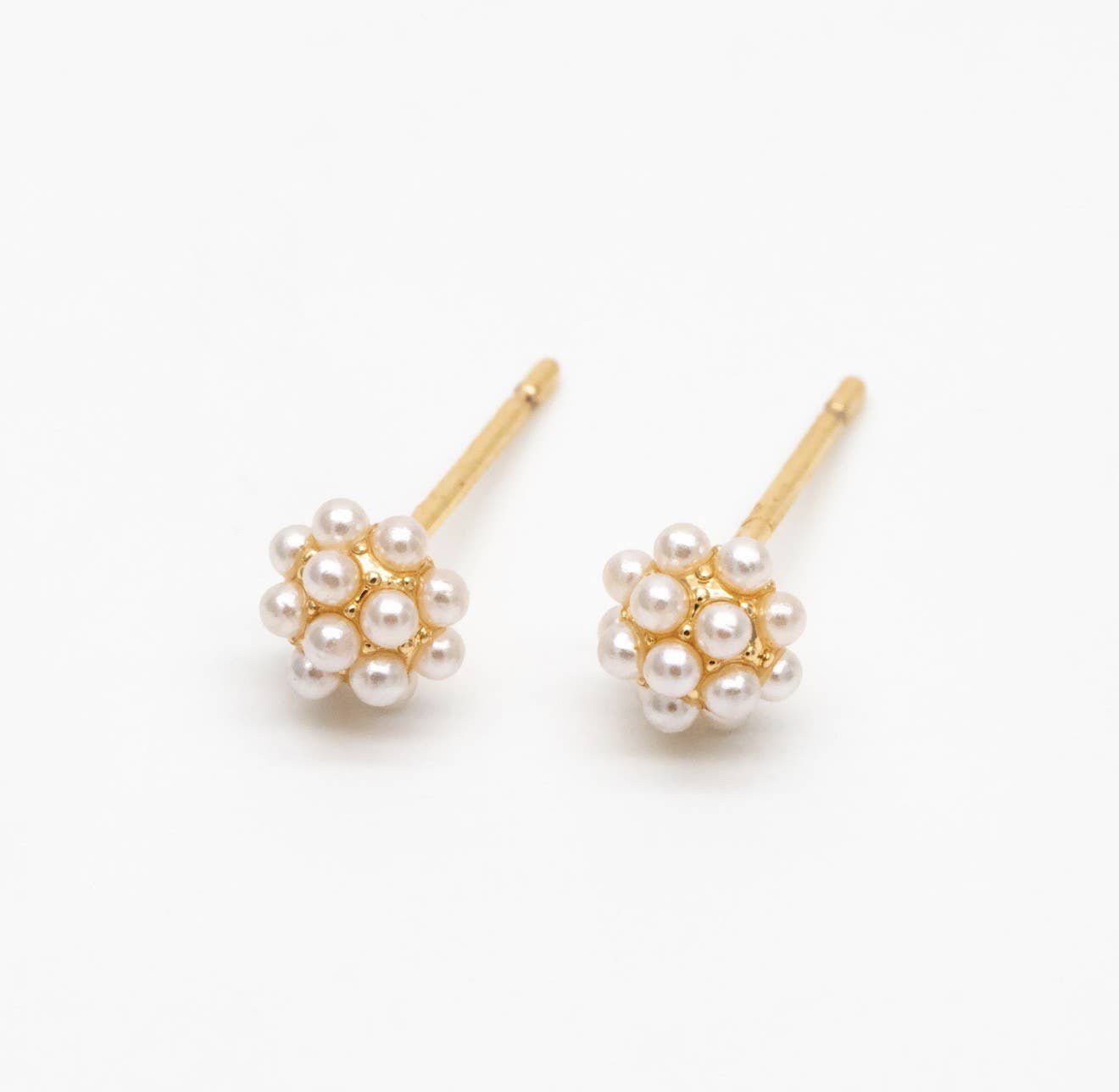 Lettie pearl cluster stud earrings | dainty | small