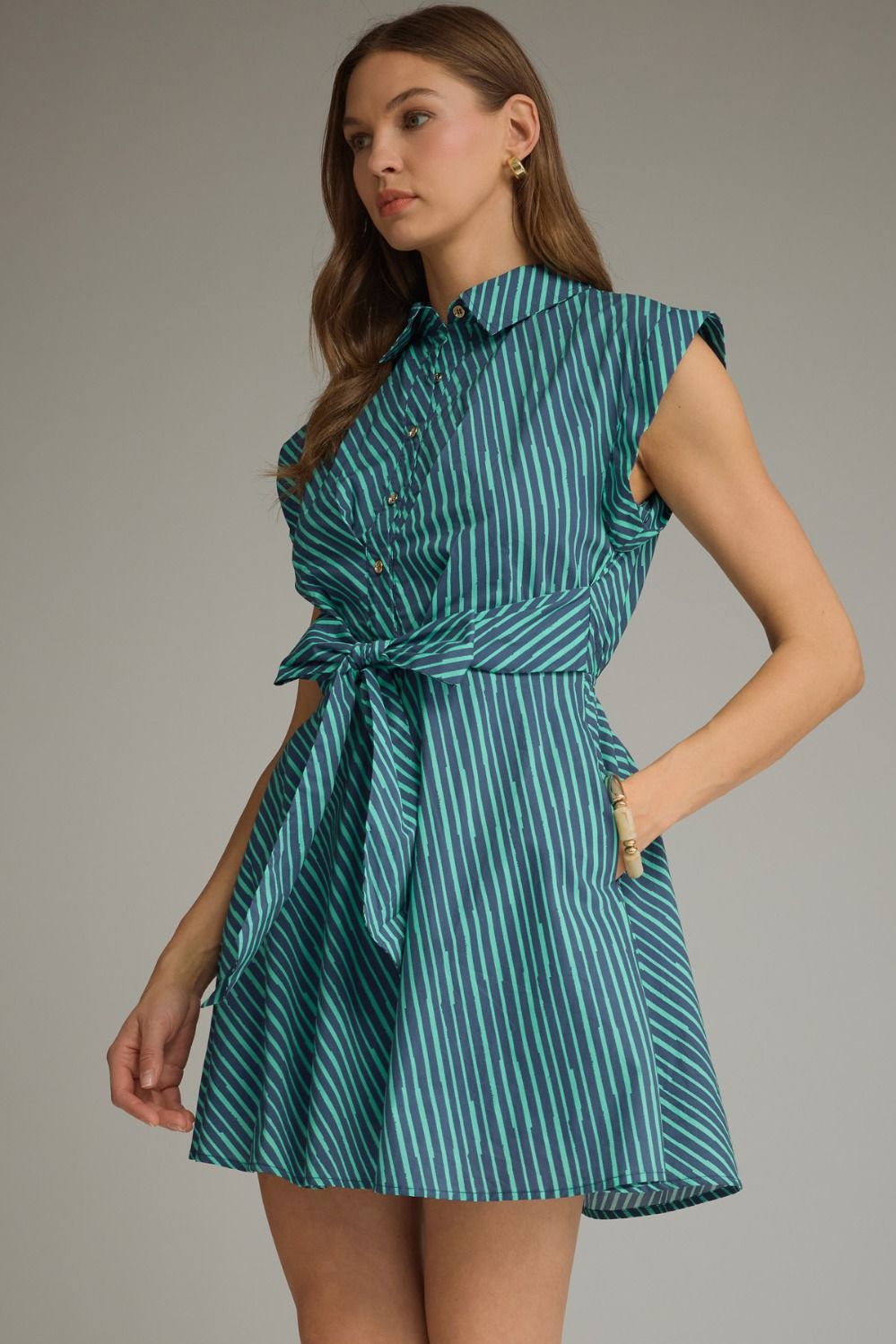 The Tied in teal Dress