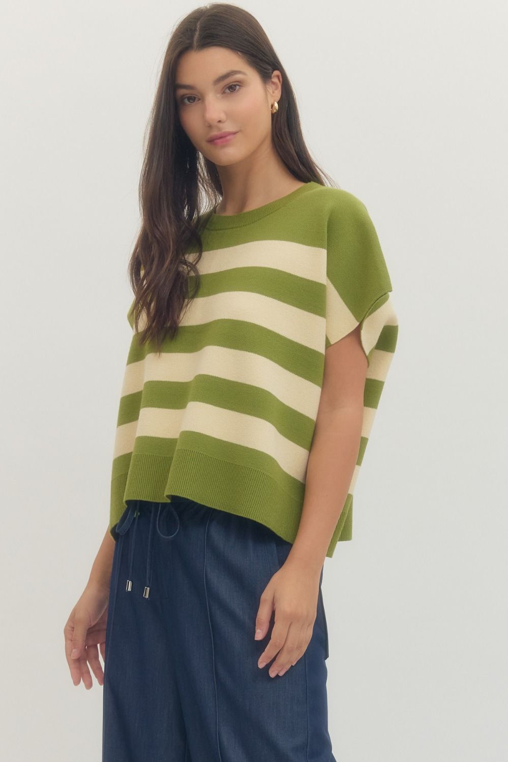 The Lime Sorbet Stripe Top