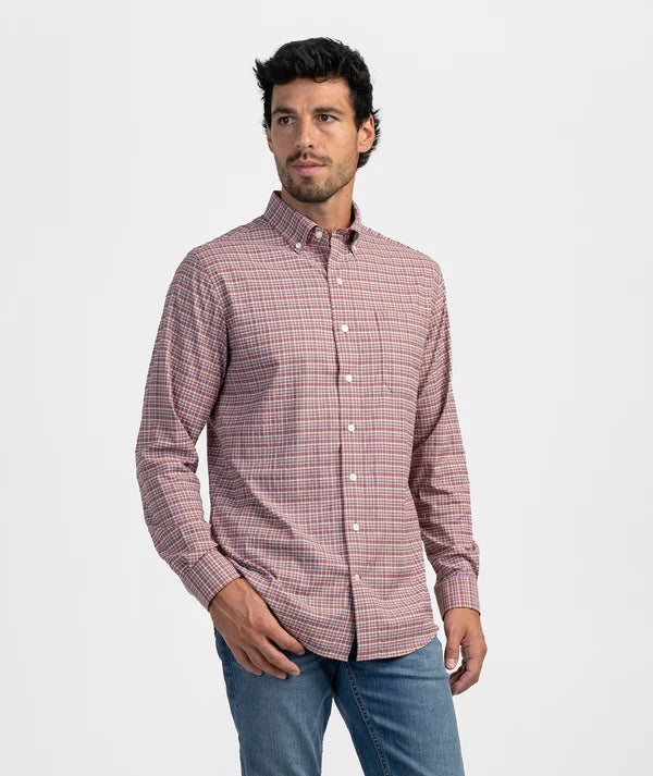 Boone Plaid LS - Redwood