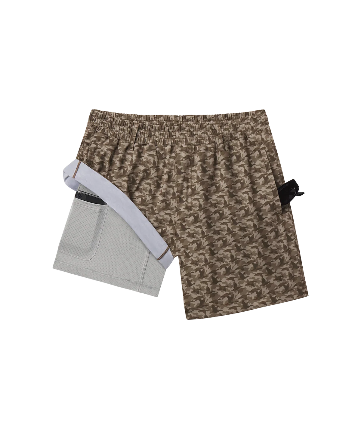 Everyday Hybrid Shorts-Mallard Mirage