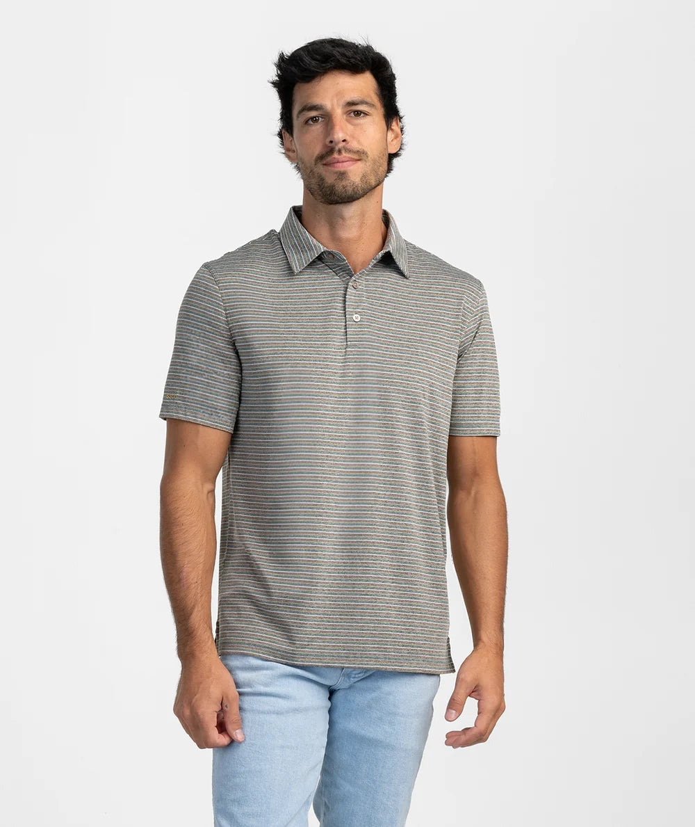 Cahaba Heather Stripe Polo