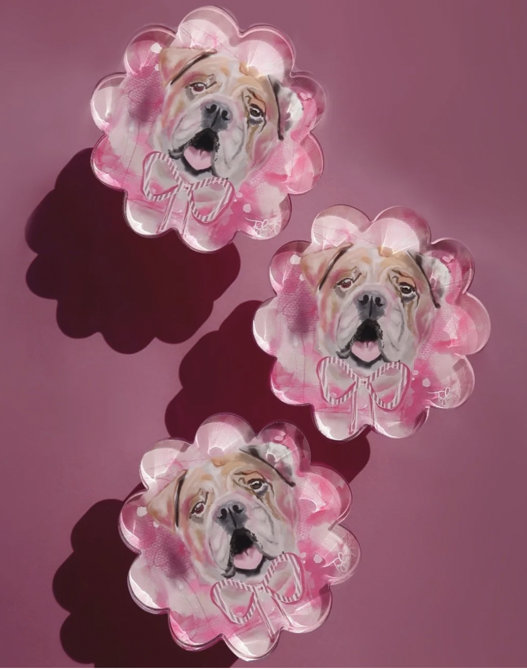 Bulldog Bo Acrylic Coaster
