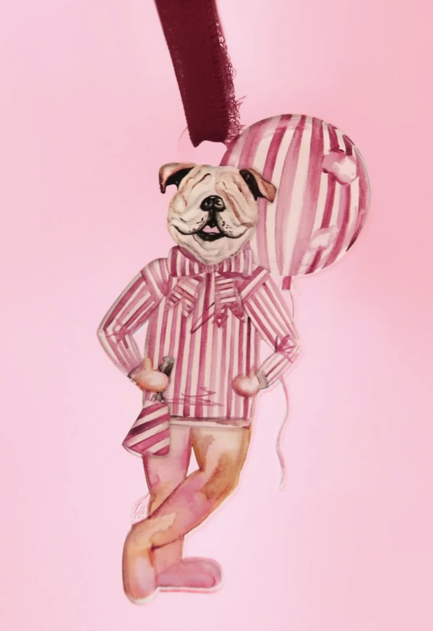 Bulldog Bo Ornament